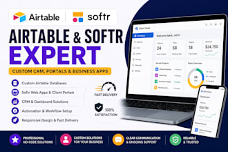 build a custom airtable  softr client portal CRM or base44