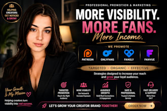 do patreon page promotion onlyfans promotion fanvue fansly marketing