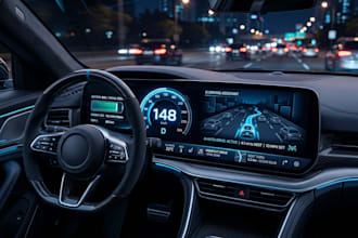 design ev dashboard and automotive hmi UI UX