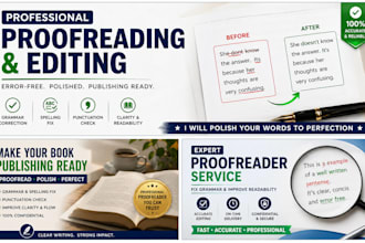 professionally proofread and edit your book ebook or manuscript