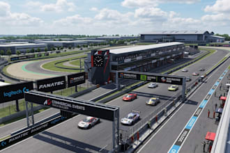 build assetto corsa racing track with full f1 style branding estate for events