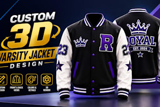 design a custom varsity jacket or letterman jacket for your brand