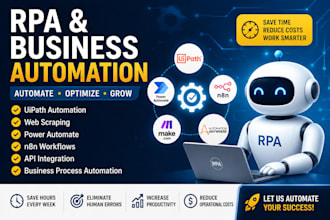 automate repetitive tasks using uipath, rpa, power automate and n8n