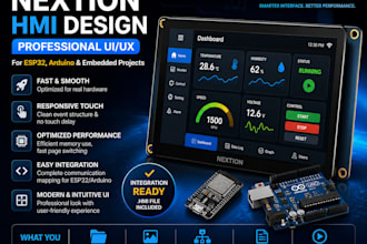 design professional nextion hmi UI for esp 32 and arduino