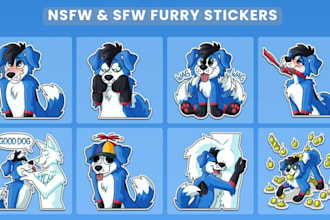 draw furry telegram stickers nsfw furry stickers discord animated sticker emotes