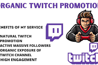 do twitch channel promotion, boost twitch live viewers