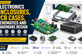design electronics enclosures, pcb cases, schematics and hardware design