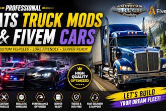create ats truck mods, fivem cars, custom vehicle packs and lore friendly mods
