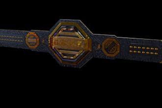 do 3d championship belt, 3d belt buckle in cnc stl files and gltf model