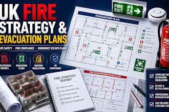 design UK compliant fire strategy and evacuation life safety plans