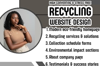 recycling website design waste management website environmental website