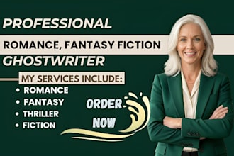 ghostwrite fiction kdp romance fantasy novel and be fiction ghostwriter