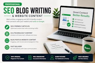 write SEO blog articles and website content