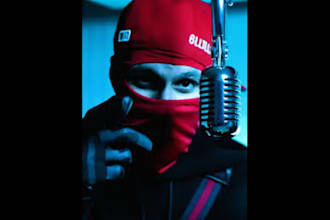 record professional UK drill rap vocals, rap verse and rap feature