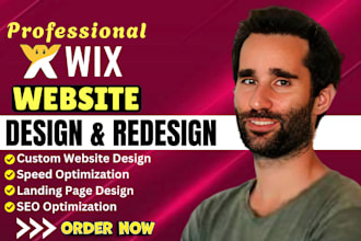 do wix website design or redesign business wix website, wix website development