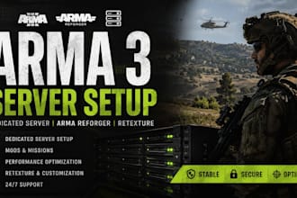 setup arma 3 dedicated server, arma reforger server, and custom retextures