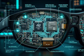 develop ai smart glasses hardware pcb and embedded firmware