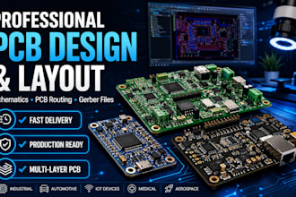 design professional pcb layout, schematic and production ready circuit board