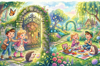 einzigartige aquarellillustrationen und buchcover designs für kinderbücher