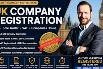 do company registration as ltd, sole trader, vat and companies house formation