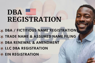 register your dba, fictitious business name, assumed name, trade name for llc
