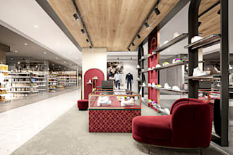 design retail store,boutique hotel interior with realistic 3d rendering