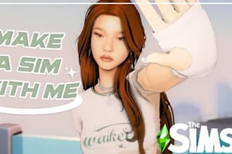 create sims 4 avatar, sim 4 outfit, character using cc and mods for you