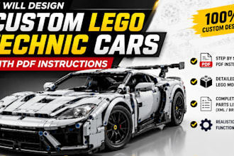 design custom lego technic cars with PDF instructions
