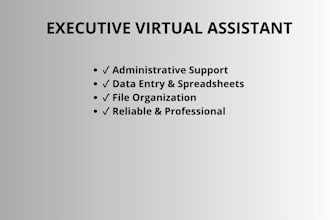 be your executive virtual assistant or administrative support