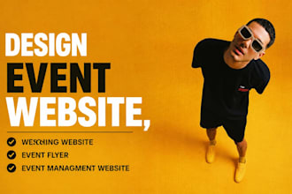 design event website, wedding website, event flyer, event managent website