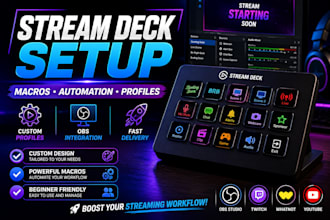 create professional stream deck profiles, macros and automation for streamers