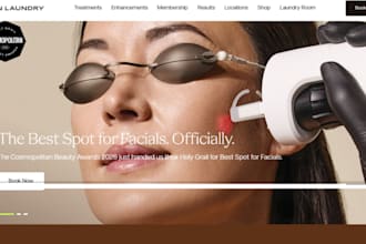 design wix spa facial clinic website waxing center brow bars bridal hair website