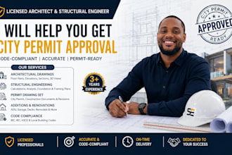 licensed architect and structural engineer specializing in city permit