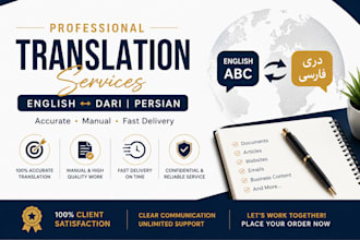 professionally translate english to dari and persian