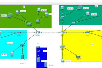 create packet tracer simulations and detailed documentation