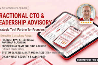 be your fractional cto and technical startup advisor