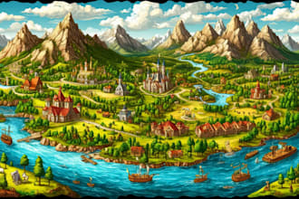 design custom vector map or map illustration
