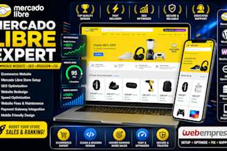 build mercado libre ecommerce winning product seo website redesign store  fix