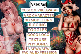 create custom vrchat avatars furry nsfw 3d vrchat avatar