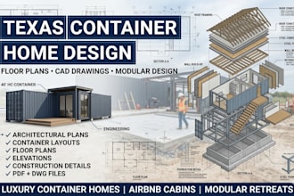 texas high end architectural floor plan modular shipping container homes project