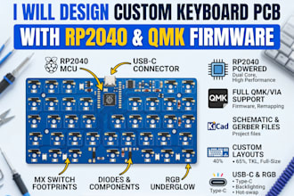 design custom keyboard pcb with rp2040 and qmk firmware