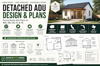 detached adu plan, backyard cottage design, accessory dwelling unit, dadu permit