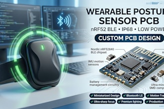 design wearable posture sensor pcb with nrf52 ble and ip68 protection