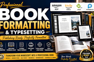 do professional book formatting, ebook formatting and typesetting