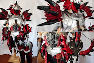 do full cosplay costume 3d wearable anime armor 3d helmet cosplay weapon props