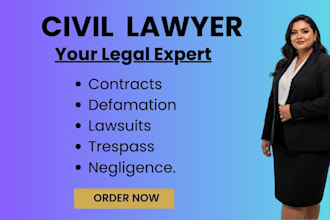 draft documents and research case laws for civil law