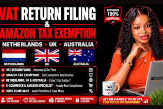 do amazon vat return filing tax exemption UK vat netherlands btw australia gst