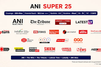 do guest post, press release on ani, business standard, tribune india etc