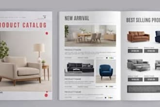 design product catalog catalogue, sellsheet, magazine for marketing, digital us