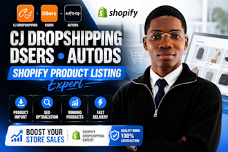 do cj dropshipping dsers autods product listing and shopify dropshipping setup